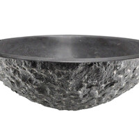Wiesbaden Wiesbaden Raw Natuursteen Waskom - Rond - Ø42x14cm - Hardstenen Gezoet