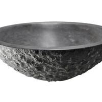 Wiesbaden Wiesbaden Raw Natuursteen Waskom - Rond - Ø42x14cm - Hardstenen Gezoet
