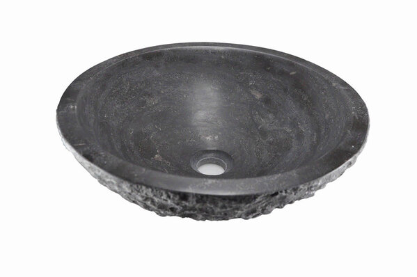 Wiesbaden Wiesbaden Raw Natuursteen Waskom - Rond - Ø42x14cm - Hardstenen Gezoet
