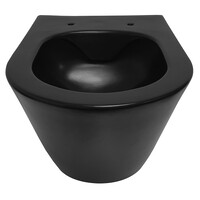 Wiesbaden Wiesbaden Stereo Randloos Wandcloset - 53cm -Mat Zwart