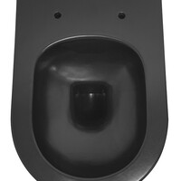 Wiesbaden Wiesbaden Stereo Randloos Wandcloset - 53cm -Mat Zwart