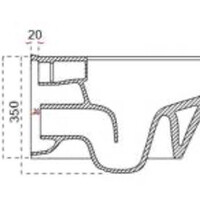 Wiesbaden Wiesbaden Stereo Randloos Wandcloset - 53cm - Mat Grijs