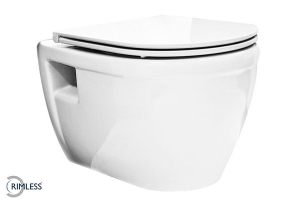 Wiesbaden Wiesbaden Prio Randloos Wandcloset - 52cm - Wit