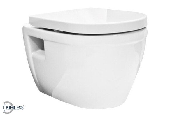 Wiesbaden Wiesbaden Prio Randloos Wandcloset - 52cm - Wit