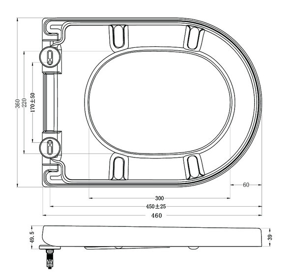 Wiesbaden Vesta Toiletzitting met Softclose & Quick Release - Wit