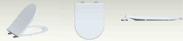 Wiesbaden Wiesbaden Shade Toiletzitting met Softclose & Quick Release - Wit