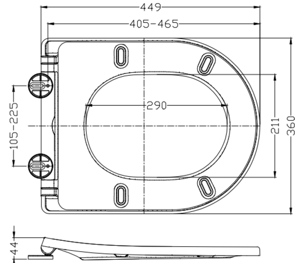 Wiesbaden Wiesbaden Shade Toiletzitting met Softclose & Quick Release - Mat Grijs