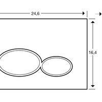 Wiesbaden Wiesbaden X32 Toilet Bedieningsplaat voor DuoSpoeling - Mat Wit