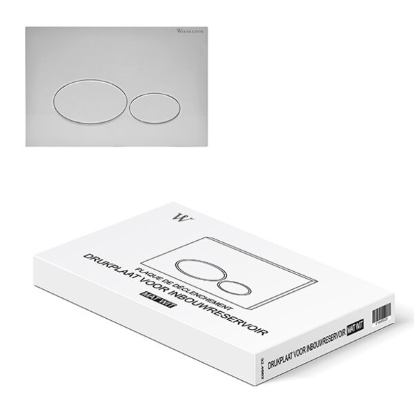 Wiesbaden Wiesbaden X32 Toilet Bedieningsplaat voor DuoSpoeling - Mat Wit