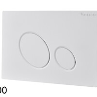 Wiesbaden Wiesbaden X10 Toilet Bedieningsplaat voor DuoSpoeling - Mat Wit