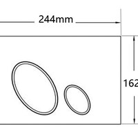 Wiesbaden Wiesbaden X10 Toilet Bedieningsplaat voor DuoSpoeling - Mat Wit