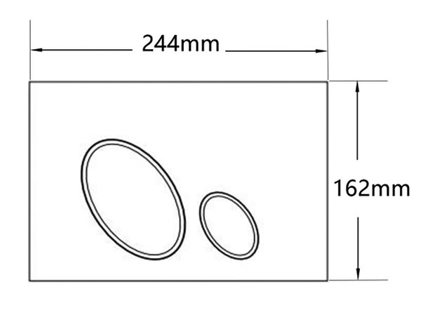 Wiesbaden Wiesbaden X10 Toilet Bedieningsplaat voor DuoSpoeling - Mat Wit