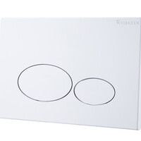 Wiesbaden Wiesbaden X32 Metalen Toilet Bedieningsplaat voor DuoSpoeling - Wit