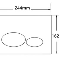 Wiesbaden Wiesbaden X32 Metalen Toilet Bedieningsplaat voor DuoSpoeling - Wit