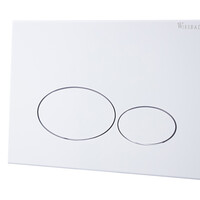 Wiesbaden Wiesbaden X32 Metalen Toilet Bedieningsplaat voor DuoSpoeling - Mat Wit