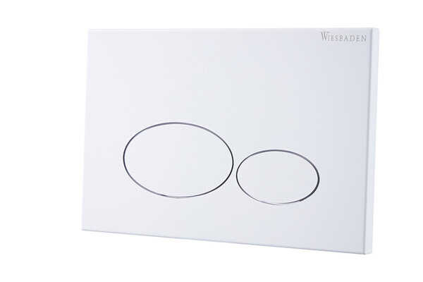 Wiesbaden Wiesbaden X32 Metalen Toilet Bedieningsplaat voor DuoSpoeling - Mat Wit