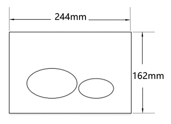 Wiesbaden Wiesbaden X32 Metalen Toilet Bedieningsplaat voor DuoSpoeling - Mat Zwart