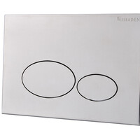 Wiesbaden Wiesbaden X32 Metalen Toilet Bedieningsplaat voor DuoSpoeling - Geborsteld RVS