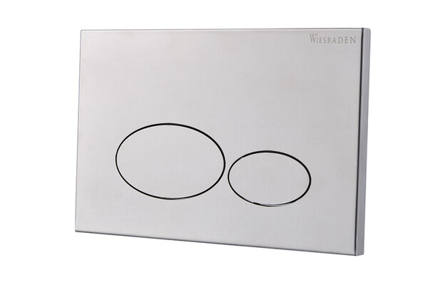 Wiesbaden Wiesbaden X32 Metalen Toilet Bedieningsplaat voor DuoSpoeling - Geborsteld RVS