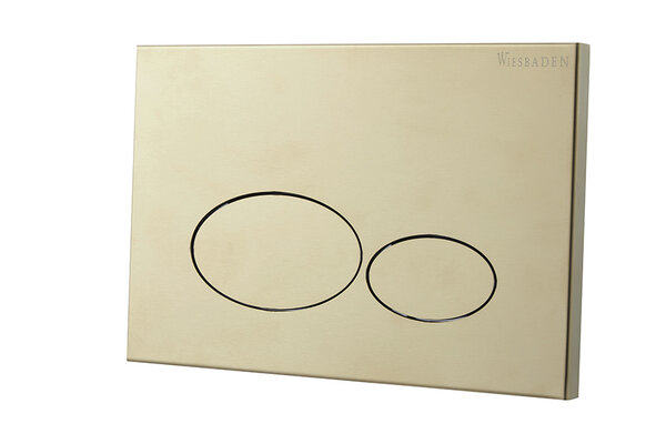 Wiesbaden Wiesbaden X32 Metalen Toilet Bedieningsplaat voor DuoSpoeling - Geborsteld Messing
