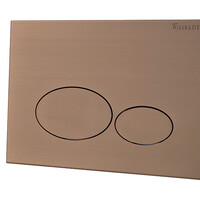 Wiesbaden Wiesbaden X32 Metalen Toilet Bedieningsplaat voor DuoSpoeling - Geborsteld Brons Koper