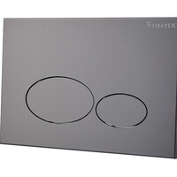 Wiesbaden Wiesbaden X32 Metalen Toilet Bedieningsplaat voor DuoSpoeling - Geborsteld Gunmetal