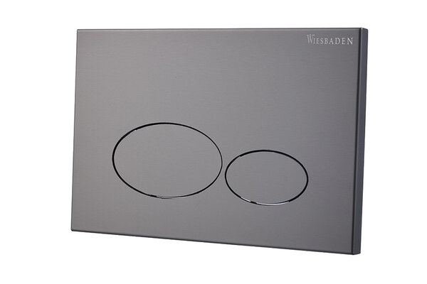 Wiesbaden Wiesbaden X32 Metalen Toilet Bedieningsplaat voor DuoSpoeling - Geborsteld Gunmetal