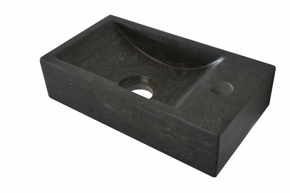 Wiesbaden Wiesbaden B-Stone Natuursteen Fontein - Kraangat Rechts - 36x18x9cm