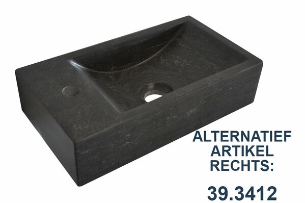 Wiesbaden Wiesbaden B-Stone Natuursteen Fontein - Kraangat Links - 40x22x10cm