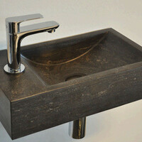 Wiesbaden Wiesbaden B-Stone Natuursteen Fontein - Kraangat Links - 40x22x10cm