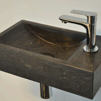 Wiesbaden Wiesbaden B-Stone Natuursteen Fontein - Kraangat Rechts - 40x22x10cm