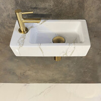 Wiesbaden Wiesbaden Rhea XS Keramisch Fonteinset - Links - 36x18x9cm - Carrara