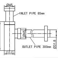 Wiesbaden Wiesbaden Star Sifon - Vierkant - Geborsteld RVS