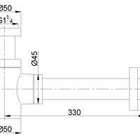 Wiesbaden Wiesbaden Star Laag Sifon - Rond - Geborsteld Gunmetal