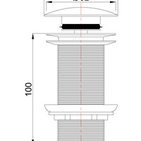 Wiesbaden Wiesbaden Caral Verlengd Afvoerplug met Clickwaste - Mat Zwart