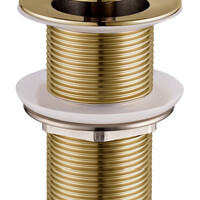 Wiesbaden Wiesbaden Caral Verlengd Afvoerplug met Clickwaste - Geborsteld Messing