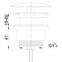 Wiesbaden Wiesbaden Caral Open Afvoerplug -  Geborsteld Gunmetal