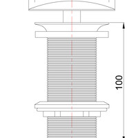 Wiesbaden Wiesbaden Vaste Verlengd Afvoerplug - Geborsteld Gunmetal