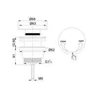 Wiesbaden Wiesbaden Caral Afvoerplug met Draaiwaste - Mat Zwart