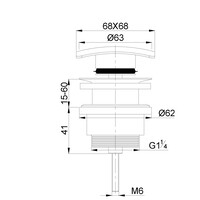 Wiesbaden Wiesbaden Rombo Afvoerplug met Clickwaste - Geborsteld RVS
