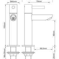 Wiesbaden Wiesbaden Amador XL Opbouw Fonteinkraan - Hendel - Geborsteld Messing