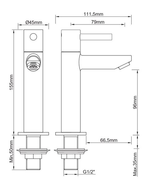 Wiesbaden Wiesbaden Amador XL Opbouw Fonteinkraan - Hendel - Geborsteld Messing