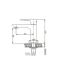 Wiesbaden Wiesbaden Casma Opbouw Fonteinkraan - Laag - Hendel - Chroom