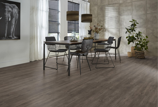 Floorlife Floorlife Bankstown Klik PVC Vloer met Geïntegreerde Ondervloer - Dark Grey