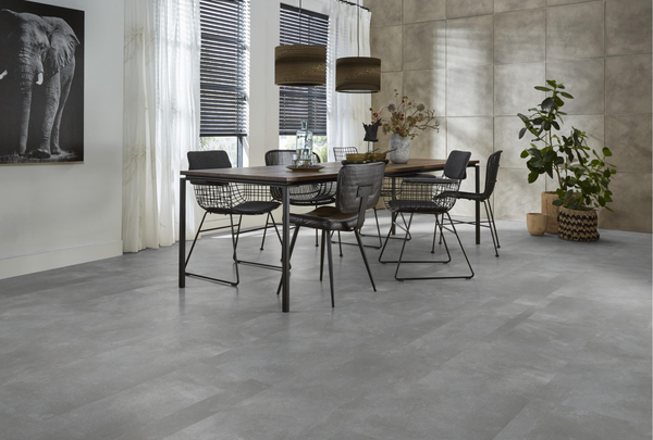 Floorlife Floorlife Ealing Klik PVC Tegelvloer met Geïntegreerde Ondervloer - Grey