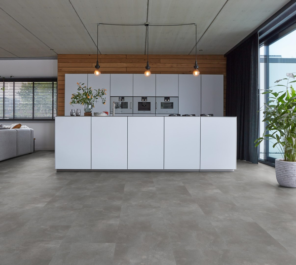 Floorlife Floorlife Ealing Klik PVC Tegelvloer met Geïntegreerde Ondervloer - Dark Grey