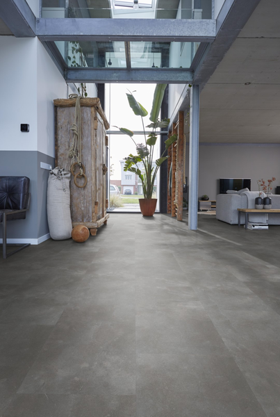 Floorlife Floorlife Ealing Klik PVC Tegelvloer met Geïntegreerde Ondervloer - Dark Grey