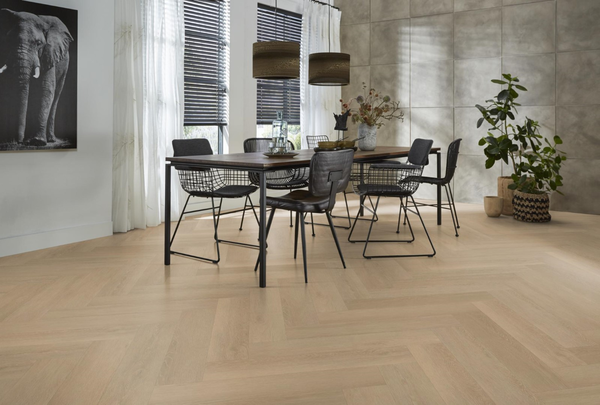 Floorlife Floorlife Herringbone Klik PVC Visgraat Vloer met Geïntegreerde Ondervloer - Warm Natural