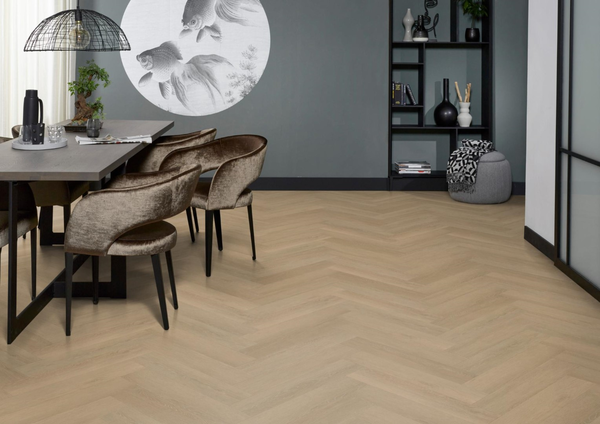 Floorlife Floorlife Herringbone Klik PVC Visgraat Vloer met Geïntegreerde Ondervloer - Warm Natural