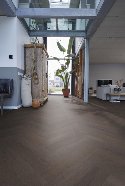 Floorlife Floorlife Herringbone Klik PVC Visgraat Vloer met Geïntegreerde Ondervloer - Charcoal